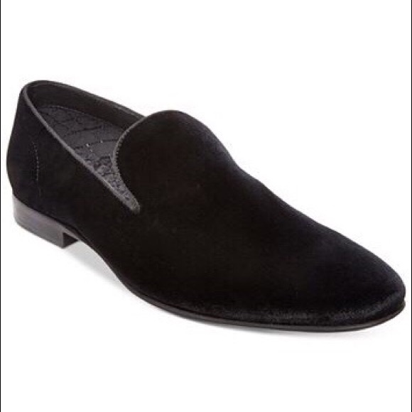 Steve Madden Black Velvet Loafers - Picture 2 of 4